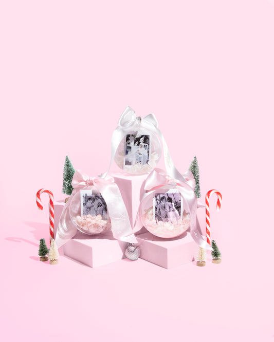 Glitter Christmas Photo Baubles